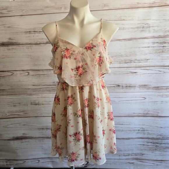 Forever 21 Ballet Pink Floral Sundress sz Small - Picture 1 of 6